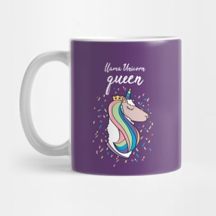 Llama Unicorn Queen Mug